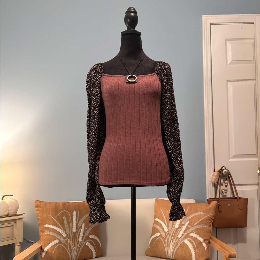 Sugarfox Floral Chiffon Top NWT